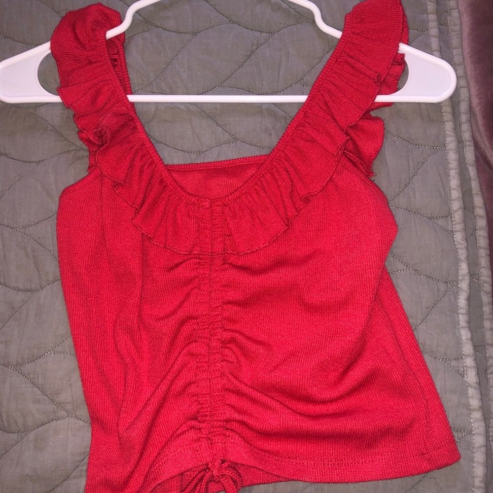 Red crop top